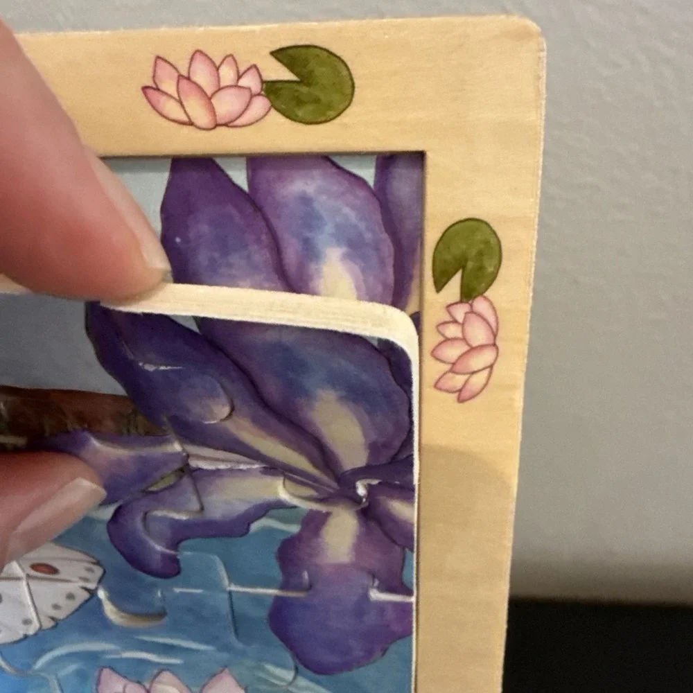 Melissa & Doug Lily Pad Journey 96 Piece Wooden Jigsaw Puzzle COMPLETE‎
